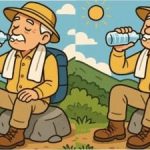 IQ test: najděte 3 rozdíly na obrázku s dědečkem-turistou za